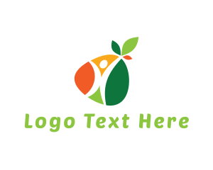 Colorful Fruit Vegetable Person  logo