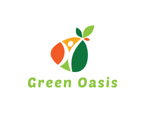 Colorful Fruit Vegetable Person  logo design