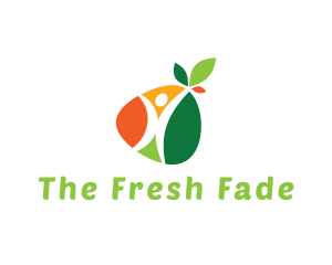 Colorful Fruit Vegetable Person  logo design