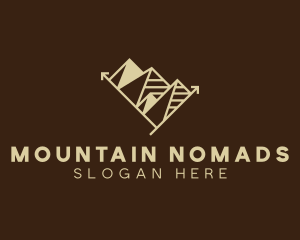 Mountain Hiking Arrow logo design