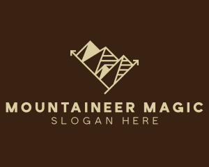 Mountain Hiking Arrow logo design