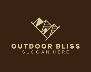 Mountain Hiking Arrow logo design