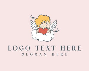 Cute Cupid Heart logo