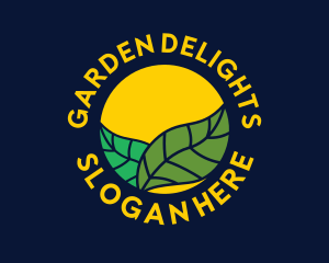 Sun Garden Plant logo design