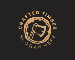 Wood Axe Carpentry logo design