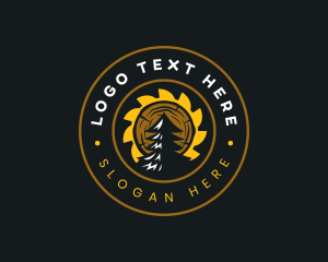 Sawmill Logging Lumberjack logo