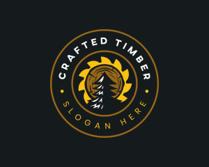 Sawmill Logging Lumberjack logo design