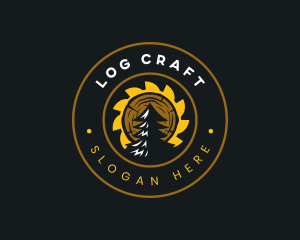 Sawmill Logging Lumberjack logo design