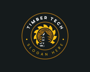 Sawmill Logging Lumberjack logo design