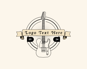 Rockstar Musician Guitar Logo