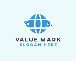 Price Tag Globe logo design