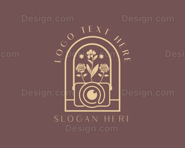 Floral Photo Camera Logo