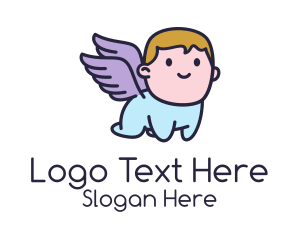 Cute Baby Angel Logo