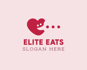 Heart Eat Chat logo design