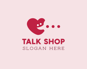 Heart Eat Chat logo design