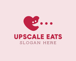 Heart Eat Chat logo design