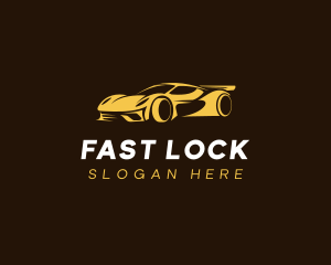 Fast Sports Car Driver logo design