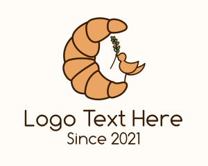 Croissant Leaf Bird logo