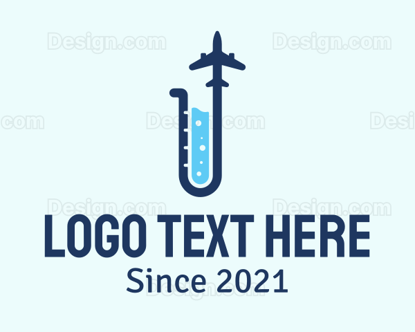 Airplane Test Tube Logo