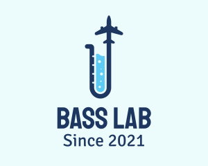 Airplane Test Tube logo design