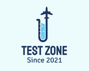 Airplane Test Tube logo design