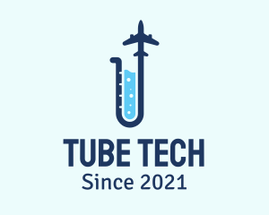 Airplane Test Tube logo design