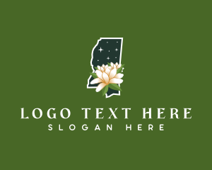 Mississippi Magnolia Flower logo