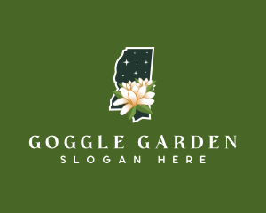 Mississippi Magnolia Flower logo design