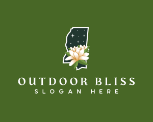 Mississippi Magnolia Flower logo design