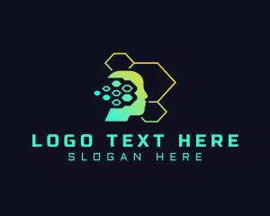 Tech Hexagon Head  logo