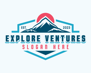 Mountain Climbing Exploration logo design