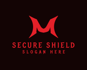Scary Shield Letter M logo