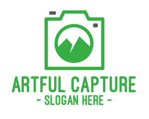 Camera Outline Mountain logo