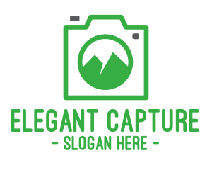 Camera Outline Mountain logo