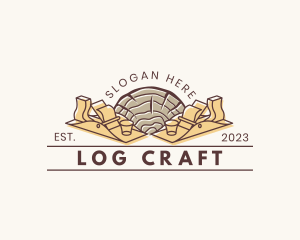 Wood Planer Log Woodworking logo design