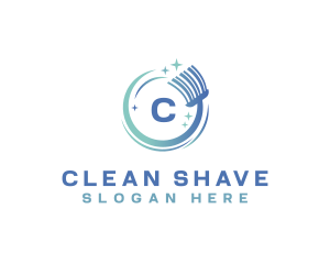 Broom Sweep Cleaning logo design