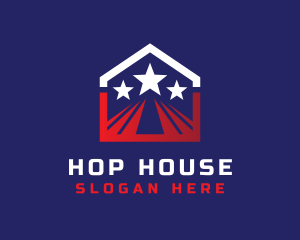 American Star House logo design