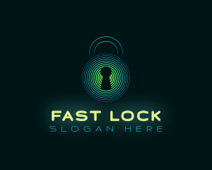 Padlock Security Technology logo design