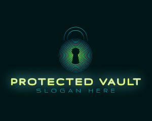 Padlock Security Technology logo design