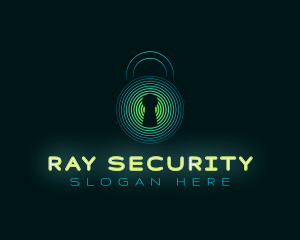 Padlock Security Technology logo design