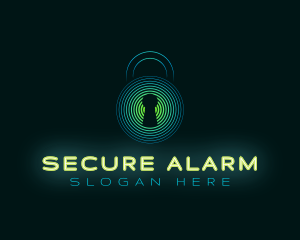 Padlock Security Technology logo design