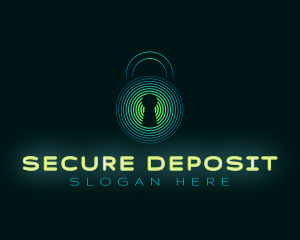 Padlock Security Technology logo design