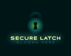 Padlock Security Technology logo design