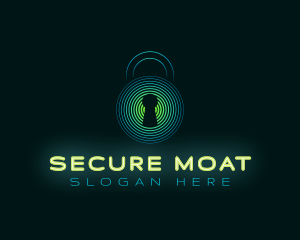 Padlock Security Technology logo design