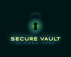 Padlock Security Technology logo design