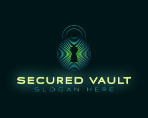 Padlock Security Technology logo design