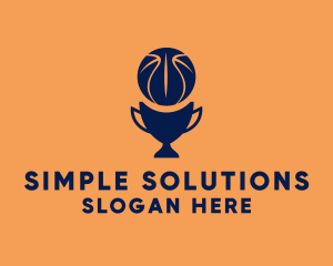 Simple Basketball Trophy  logo design