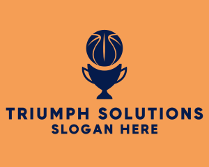 Simple Basketball Trophy  logo