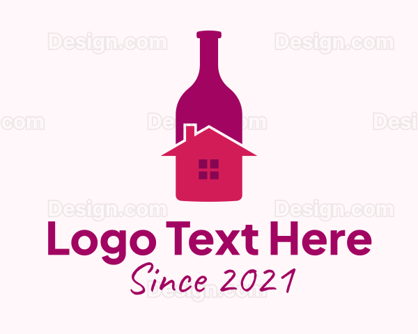 House Wine Bottle Logo