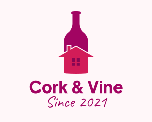 House Wine Bottle logo design